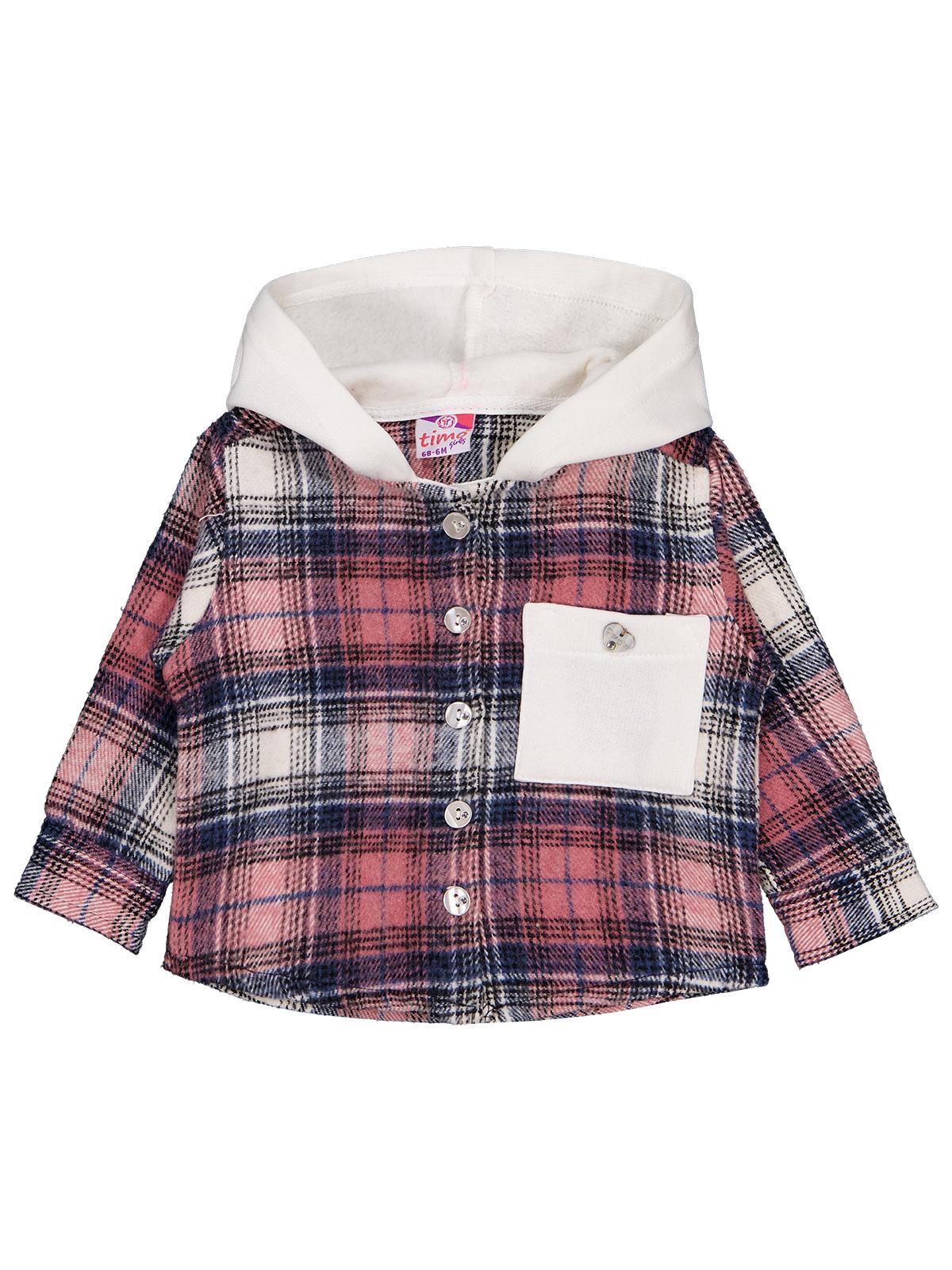 Timo U/K Kız Ekose 6-24 Ay Gömlek - Pudra