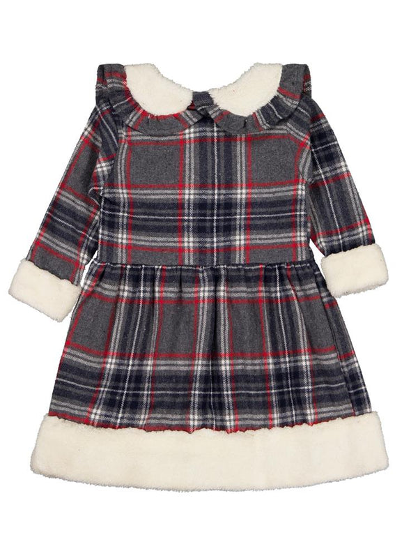 Timo U/K Kız Ekose 1-18 Ay  Elbise - Gri