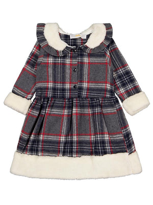 Timo U/K Kız Ekose 1-18 Ay  Elbise - Gri