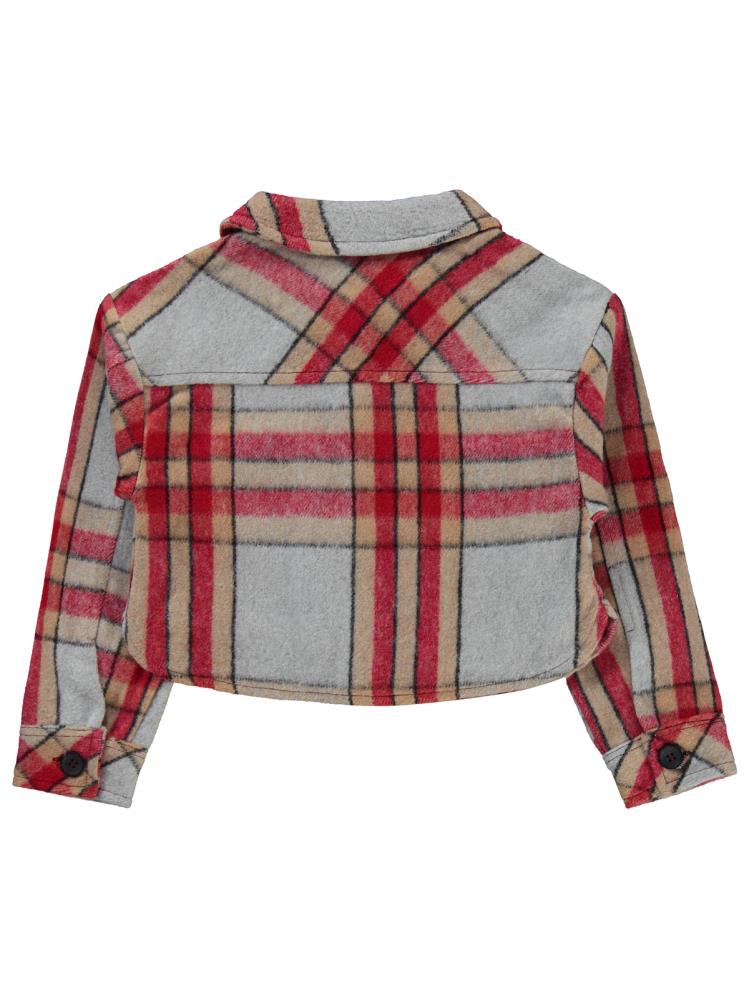 Timo Ekose Kapaklı Cepli Kız 6-9 Ceket - Gri