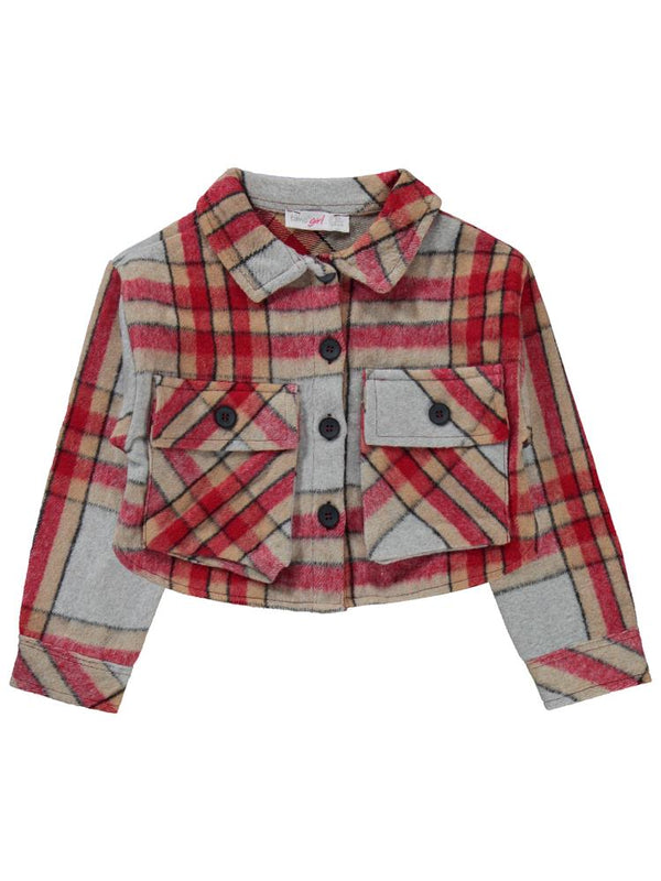 Timo Ekose Kapaklı Cepli Kız 6-9 Ceket - Gri