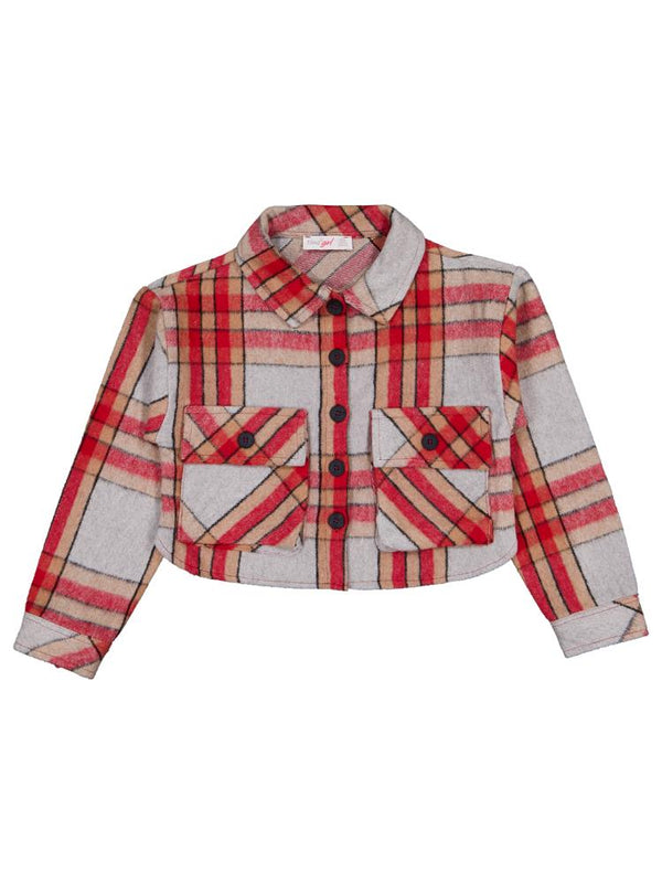 Timo Ekose Kapaklı Cepli Kız 10-13 Yaş Ceket - Gri