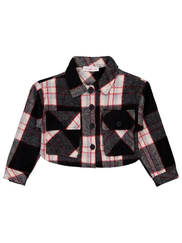 Timo Ekose Kapaklı Cepli Kız 6-9 Ceket - Siyah