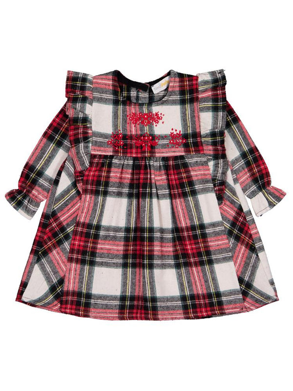 Timo Ekose Nakışlı 1-18 Ay Elbise - Kırmızı