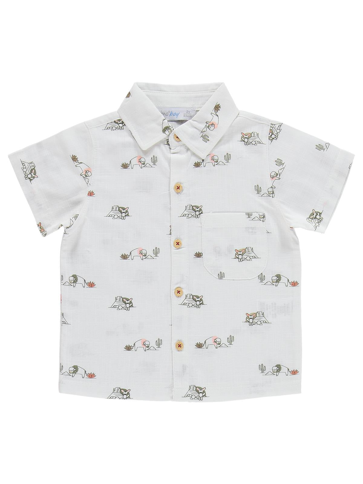 Zeyneva Timo Erkek Kuzu Desenli Takım - Haki