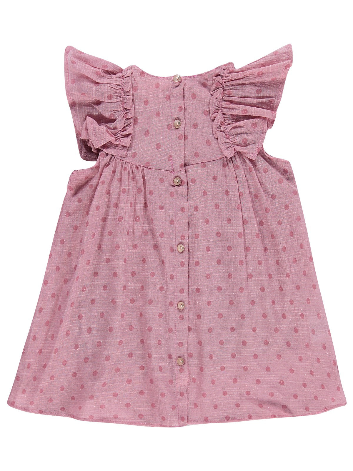 Zeyneva Timo Kız Puanlı Elbise 2-5 Yaş - Pudra