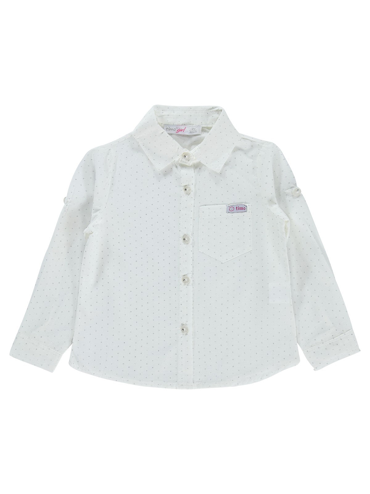 Zeyneva Timo Klasik Kız Gömlek 2-5 Yaş - Ekru