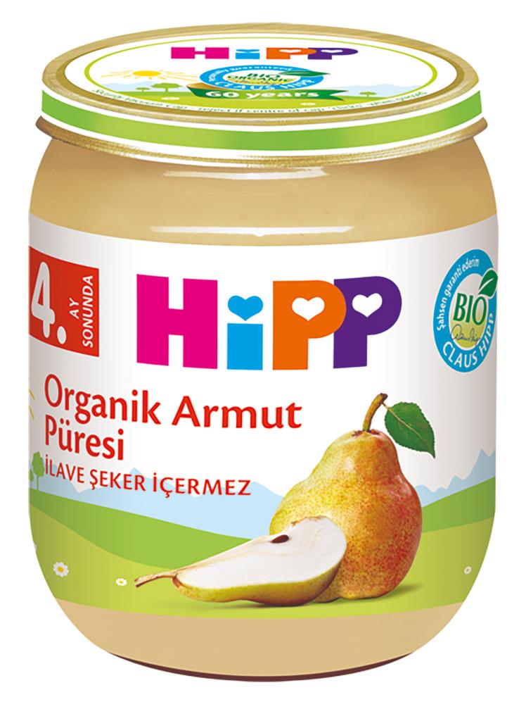 Hipp Organik Armut Püresi Kavanoz Maması 125 gr +4 Ay