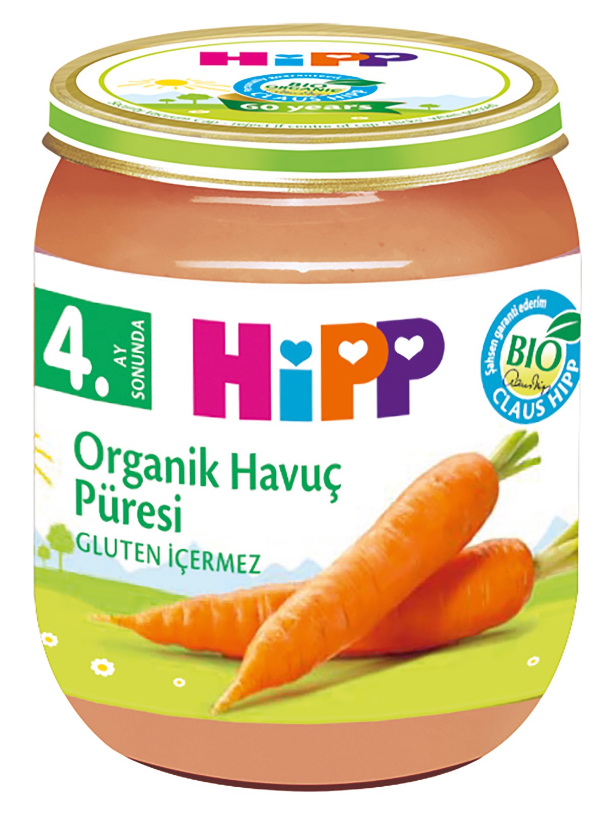 Hipp Mama Organik Havuç Püresi Kavanoz Mama 125 gr +4 Ay