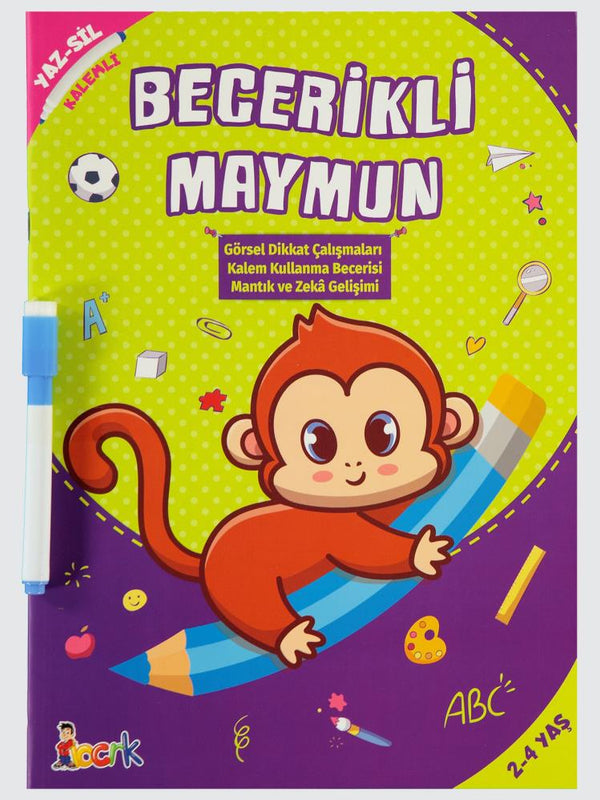 Ref Ref Yayıncılık Yaz-Sil Kitapları Becerikli Maymun / Bıcırık