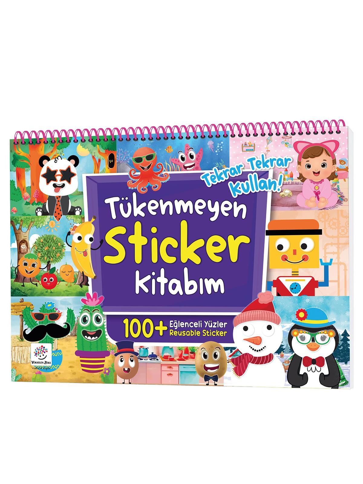 Yükselen Zeka Tükenmeyen Sticker Kitabım - Eğlenceli Yüzler