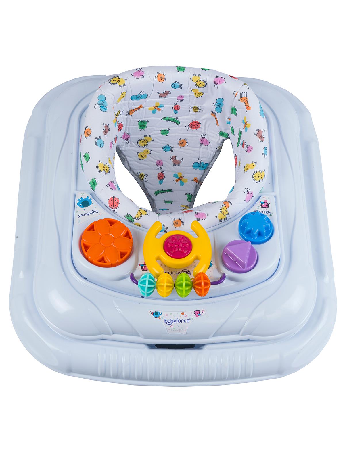 Baby Force Kornalı Yürüteç - Beyaz