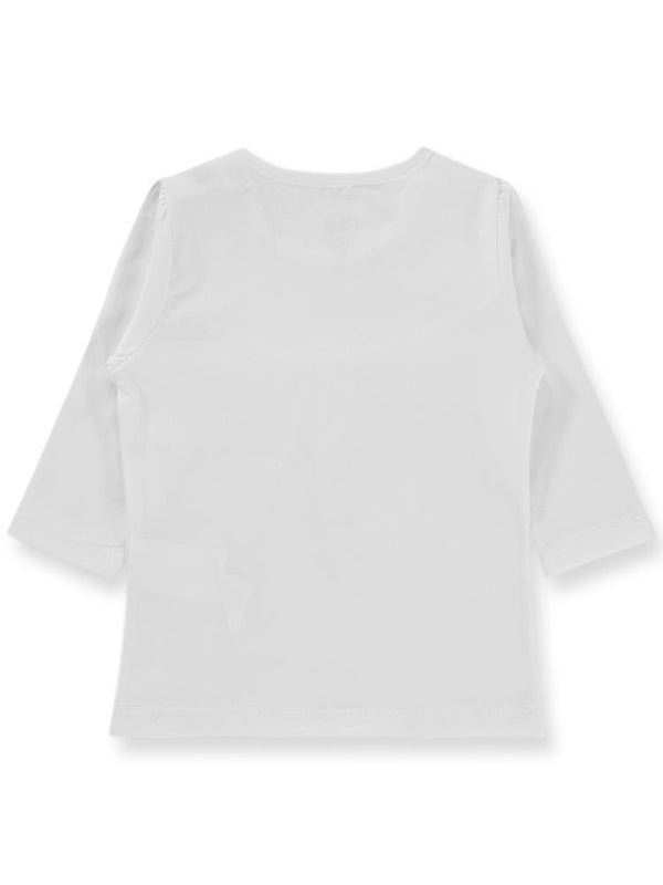 Civil Baby Önü Parçalı 6-18 Ay Kız Tek Üst - Beyaz