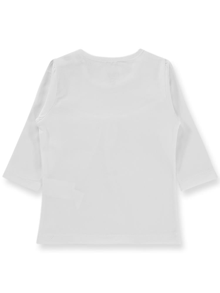 Civil Baby Önü Parçalı 6-18 Ay Kız Tek Üst - Beyaz