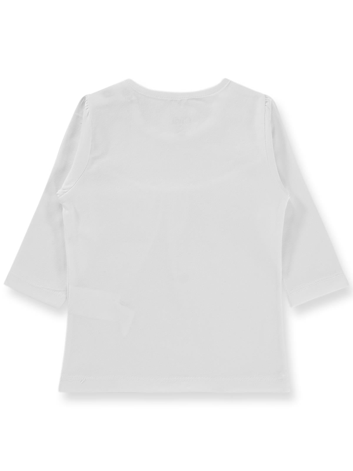 Civil Baby Önü Parçalı 6-18 Ay Kız Tek Üst - Beyaz