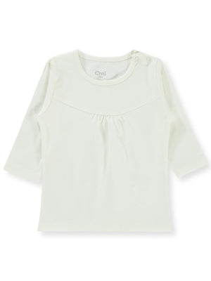 Civil Baby Önü Parçalı 6-18 Ay Kız Tek Üst - Ekru