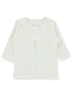 Civil Baby Önü Parçalı 6-18 Ay Kız Tek Üst - Ekru