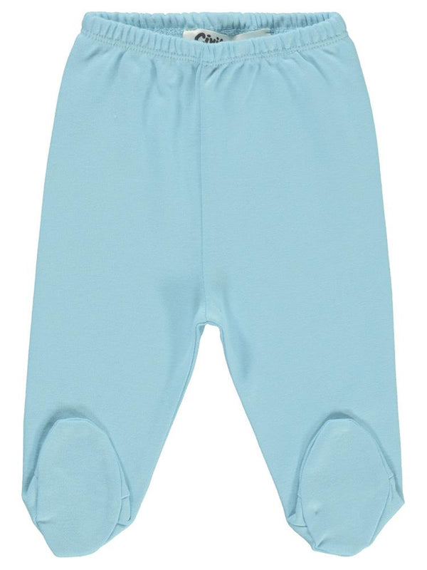Civil Baby Beli Lastikli 0-9 Ay Unisex Patikli Tek Alt - Mavi