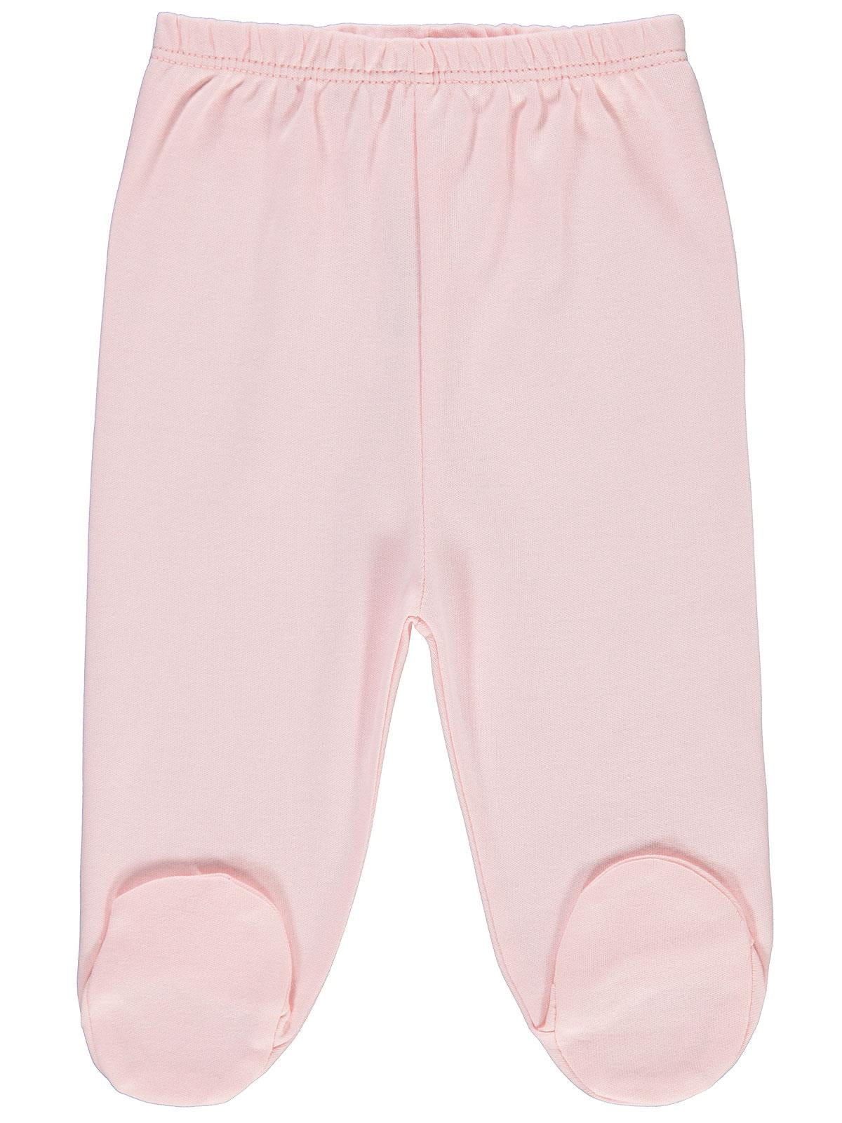 Civil Baby Kız Bebek Beli Lastikli 0-9 Ay Unisex Patikli Tek Alt - Pembe