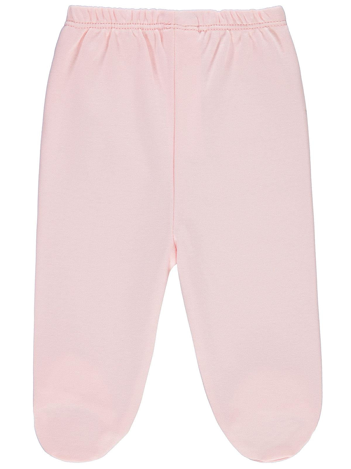 Civil Baby Kız Bebek Beli Lastikli 0-9 Ay Unisex Patikli Tek Alt - Pembe