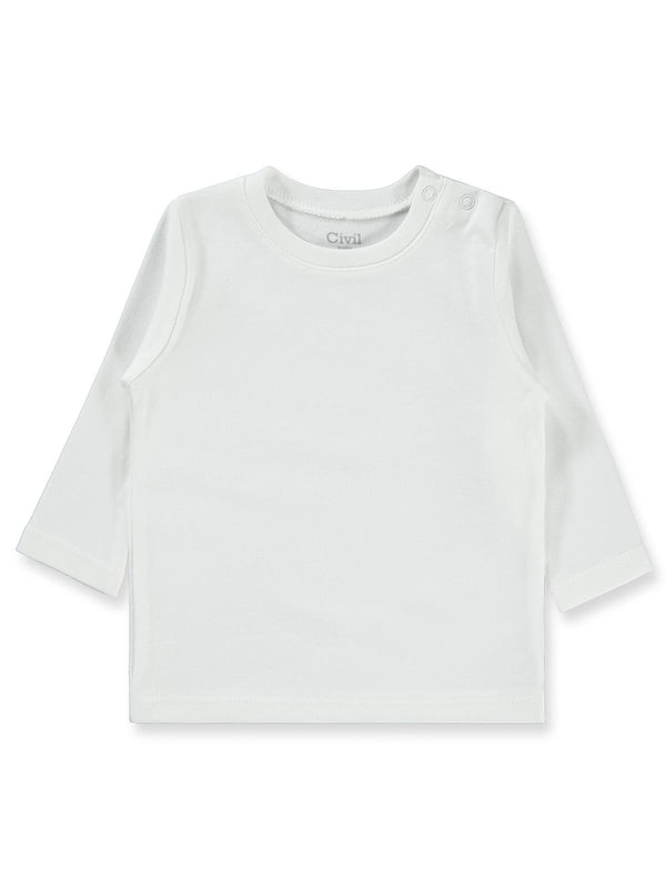 Civil Baby 3-9 Ay Unisex Tek Üst - Beyaz