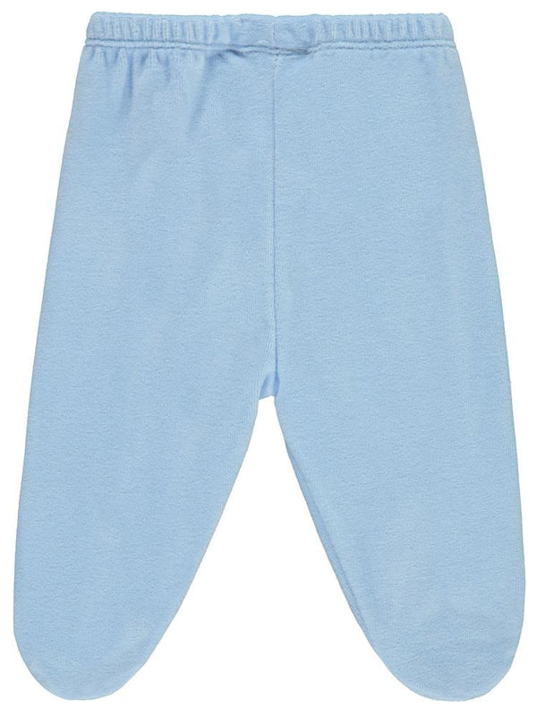 Civil Baby Kadife Beli Lastikli Patikli 0-6 Ay Unisex Tek Alt - Mavi
