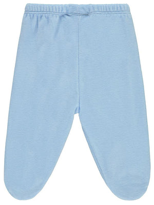 Civil Baby Kadife Beli Lastikli Patikli 0-6 Ay Unisex Tek Alt - Mavi
