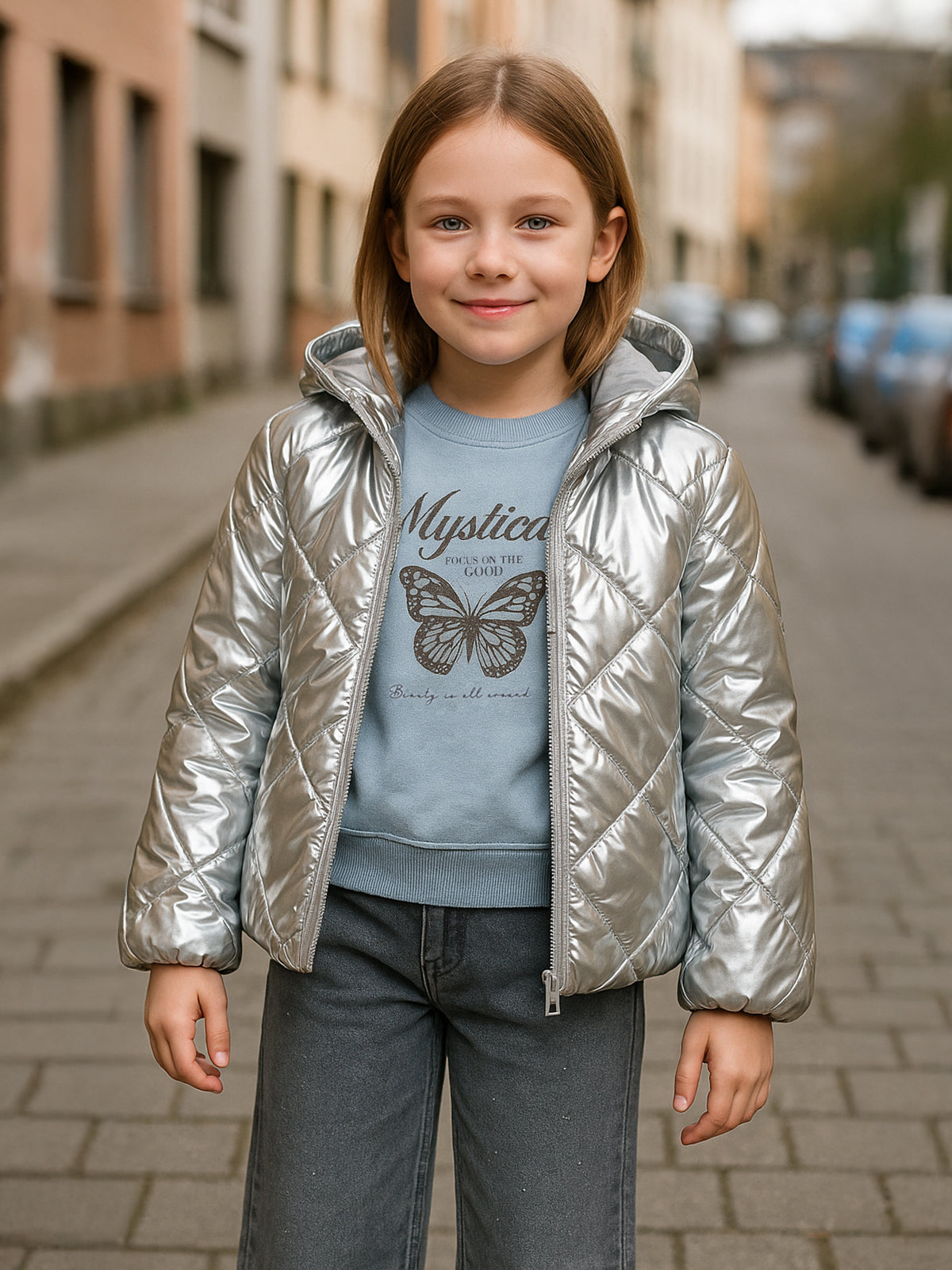 Gümüş Işıltı Kombini