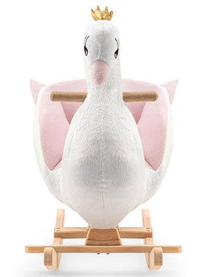 Wellgro Sallanır Ahşap Kuğu - Pembe