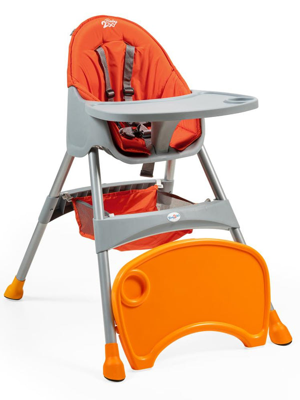 Baby2Go Hamburg Çift Tablalı Mama Sandalyesi - Turuncu