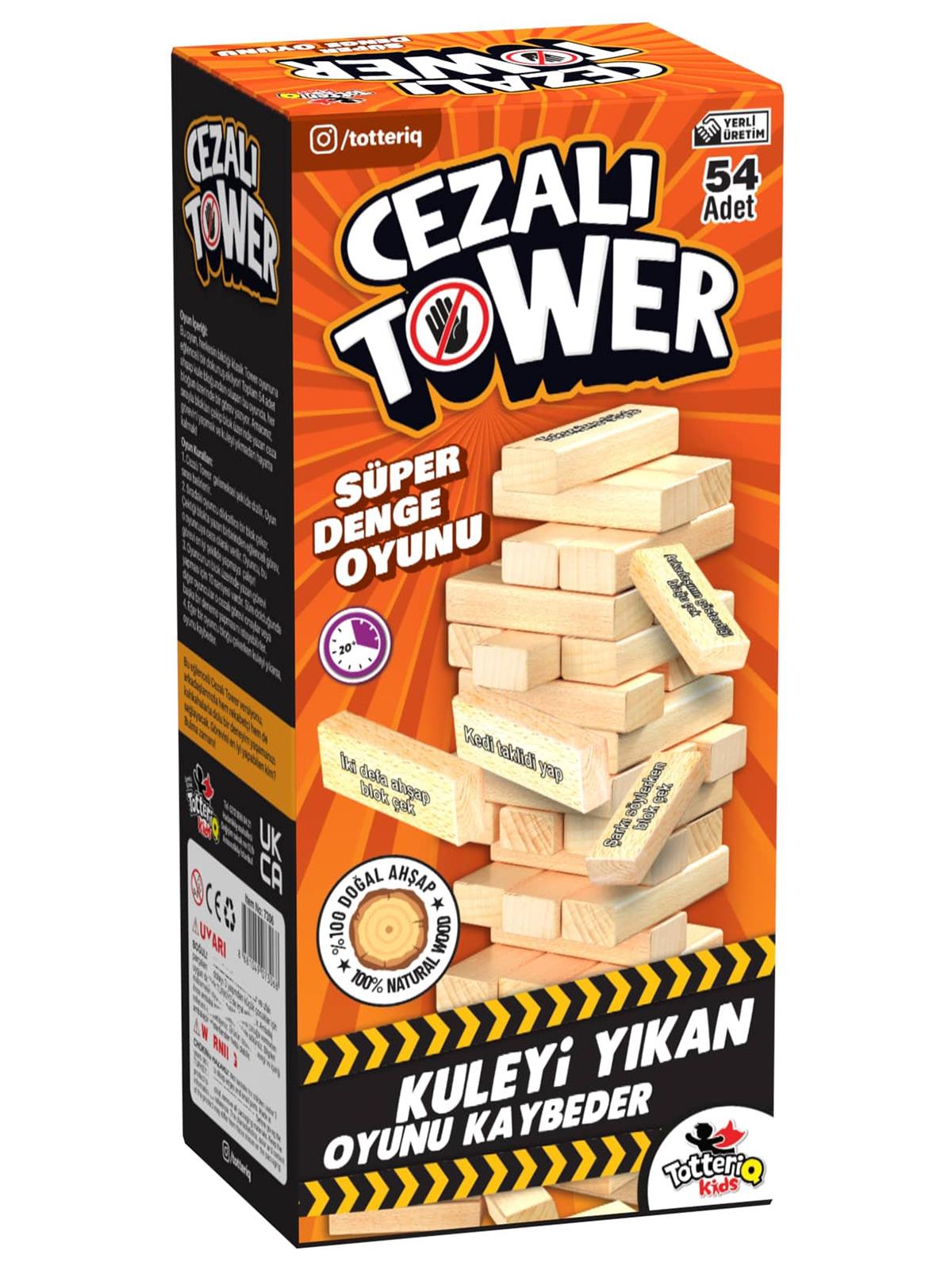 Vardem Oyuncak Cezalı Tower Ahsap Jenga Oyunu