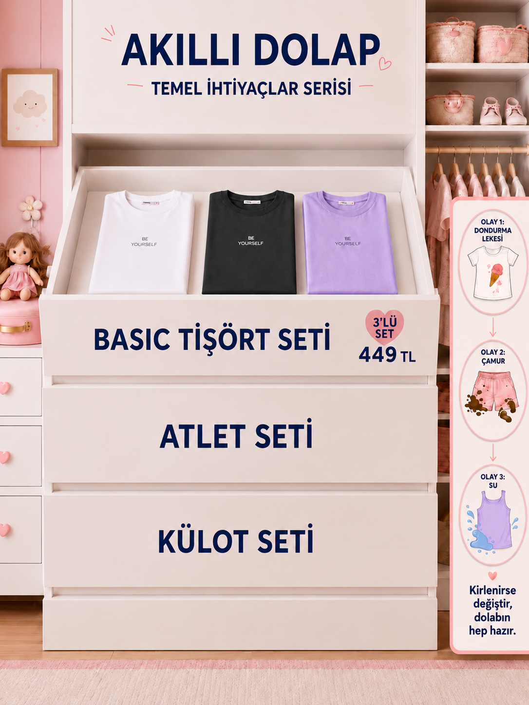3 Lü Tişört Paketi