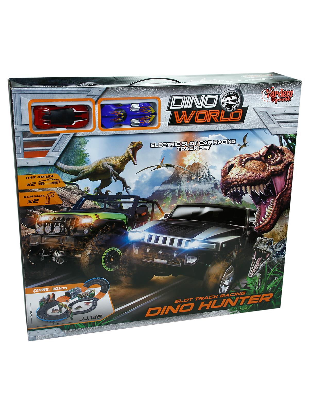 Vardem Oyuncak Pilli 2 Araçlı Dinozor Dünyası Yarış Seti 1:43 (301Cm)