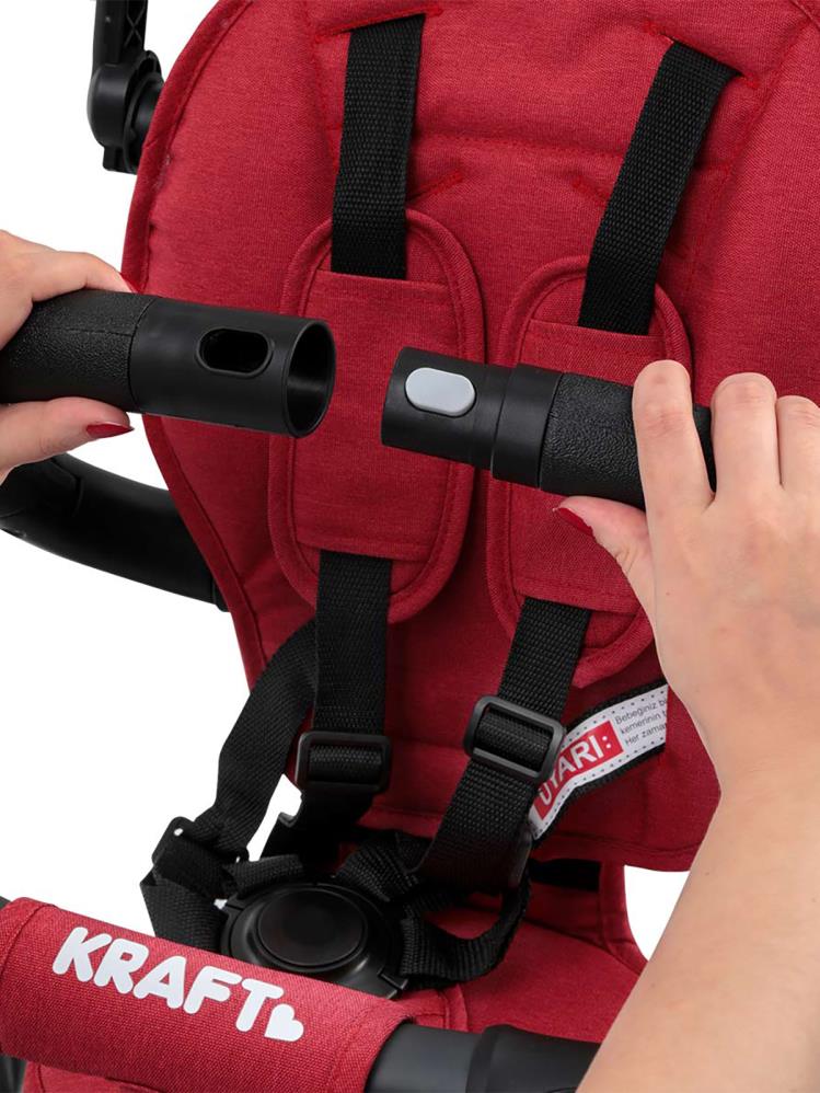 Kraft Nova Niello QPlay 6 in 1 Katlanır Bisiklet - Kırmızı