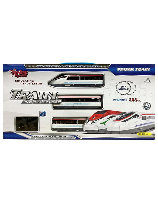 Vardem Oyuncak Pilli 40 Parça Işıklı 308 Cm Hızlı Tren Set