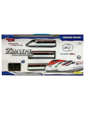 Vardem Oyuncak Pilli 40 Parça Işıklı 308 Cm Hızlı Tren Set