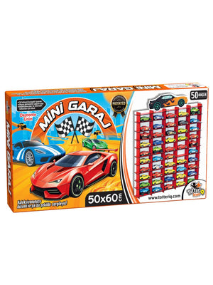 Vardem Oyuncak Ahşap Mini Garaj Rafı 50x60 Cm (50 Araçlık)