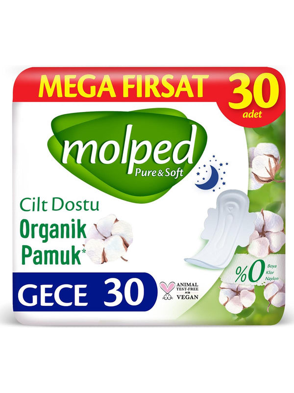 Molped Pure & Soft Mega Paket Gece Hijyenik Ped 30'lu