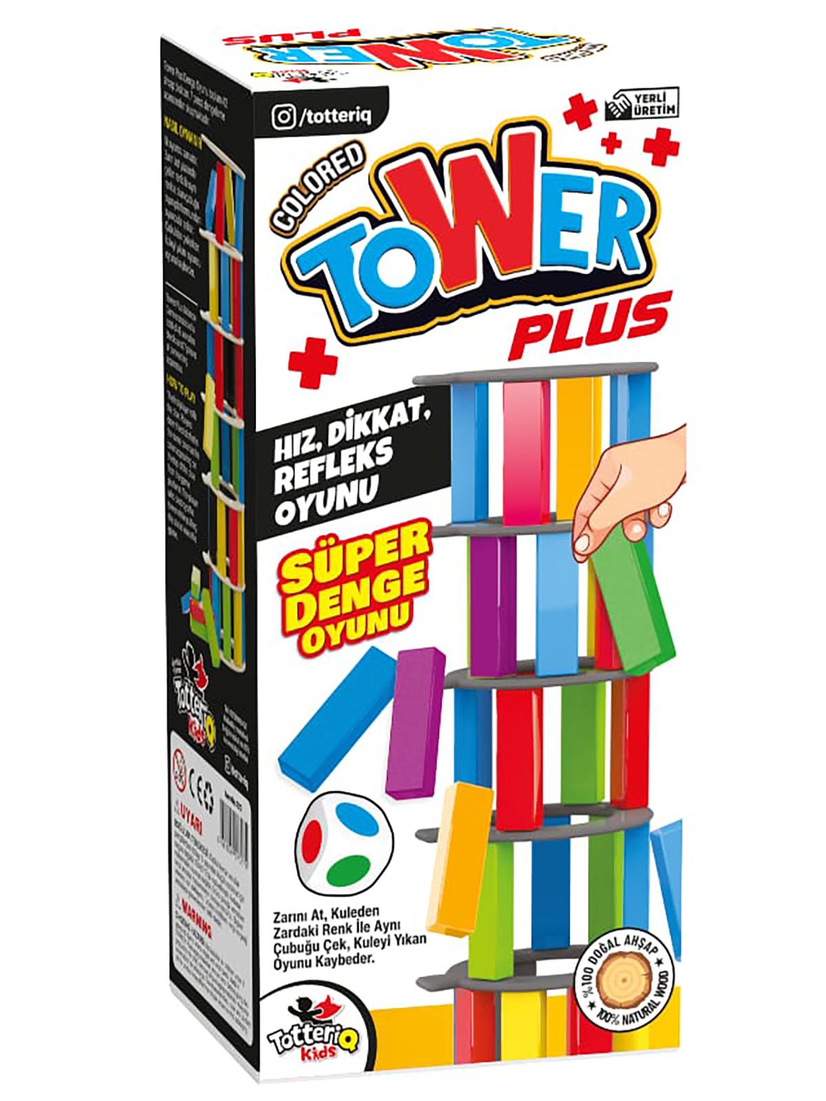 Vardem Oyuncak Renkli Plus Tower Süper Denge Oyunu 54 Adet