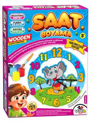 Vardem Oyuncak Ahşap Saat Boyama
