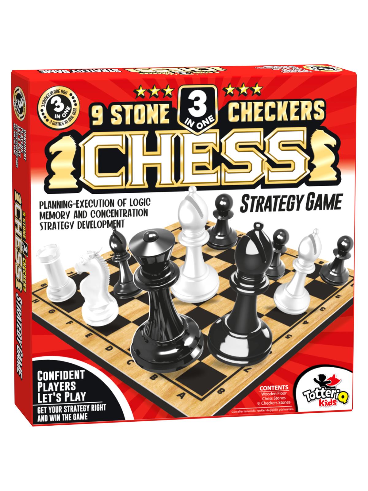 Vardem Oyuncak Satranç / Dama / 9 Tas