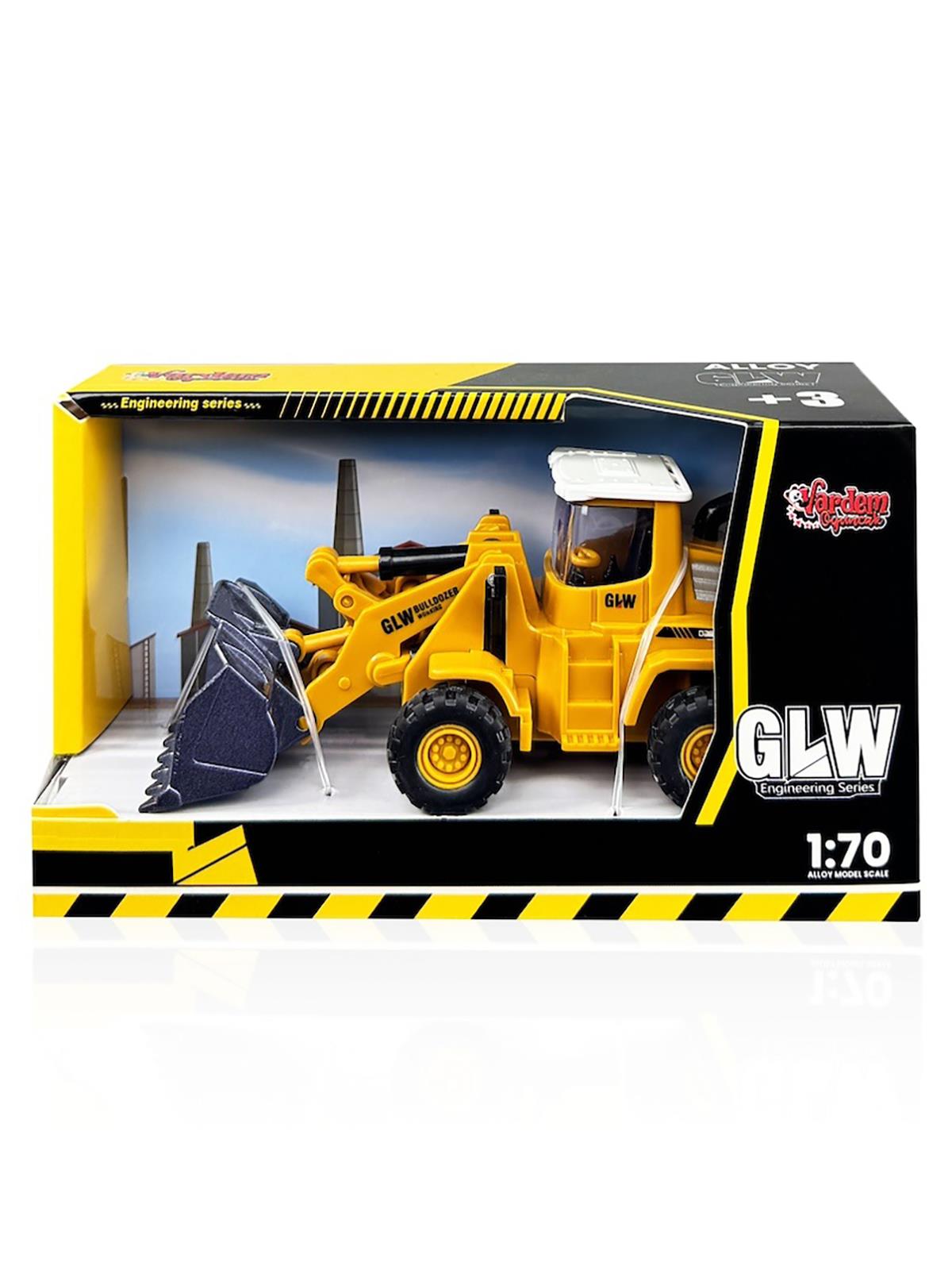 Vardem Oyuncak Kutulu Sürtmeli Metal İnşaat Aracı Kepçe