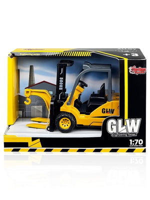 Vardem Oyuncak Kutulu Sürtmeli Metal İnşaat Aracı Forklift