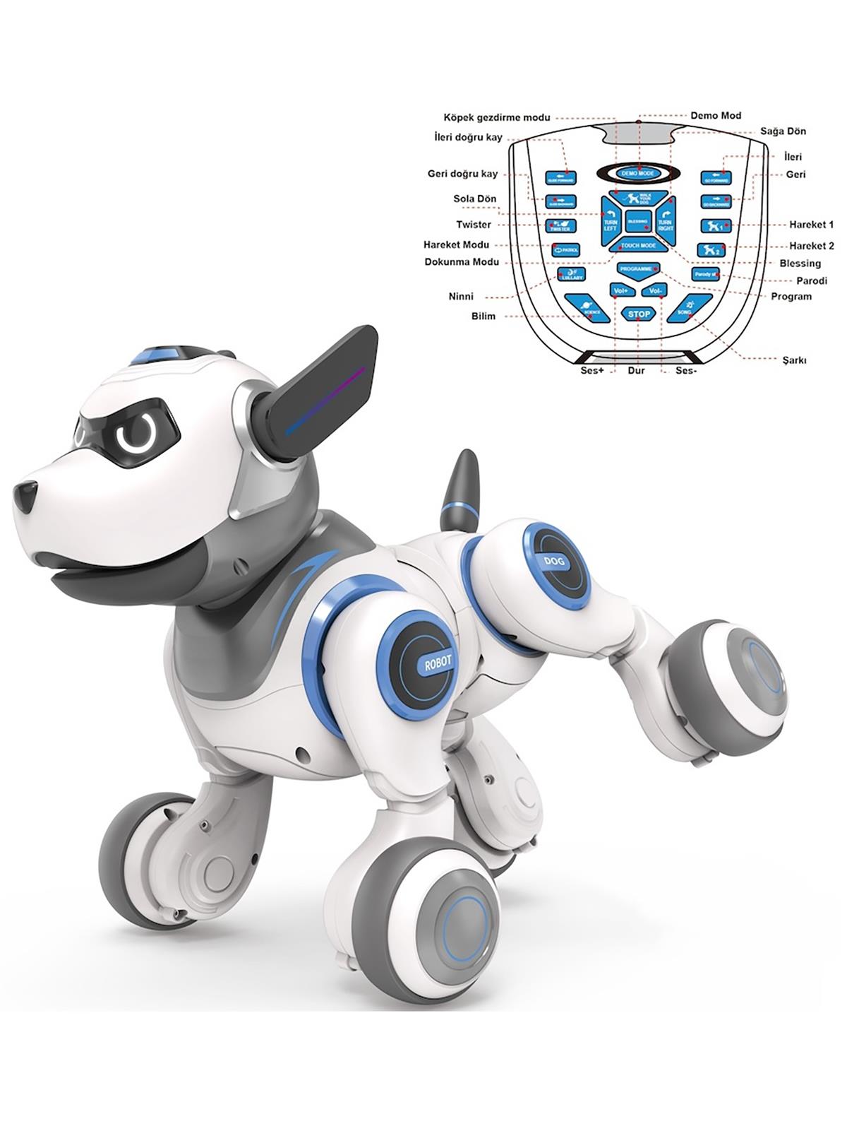 Vardem Sarjlı Işıklı,Müzikli interaktif Robot Köpek