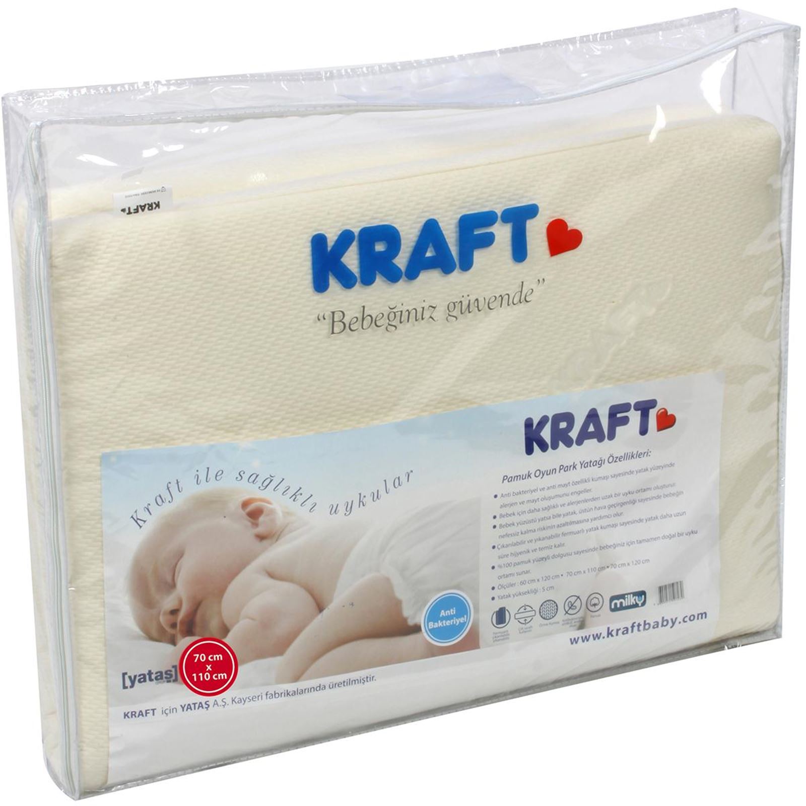 Kraft Yataş Pamuk Oyun Parkı Yatağı 70x110 cm Krem Fiyatı EY TSYTKP2